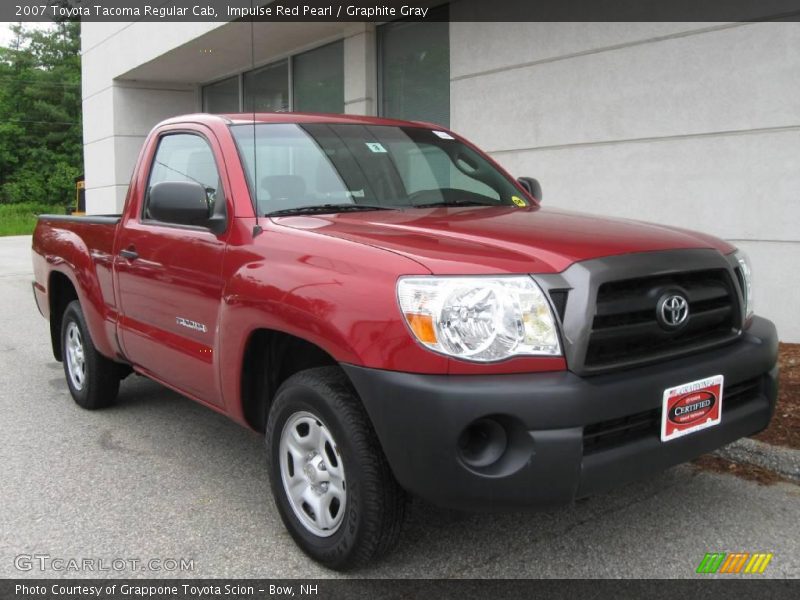 Impulse Red Pearl / Graphite Gray 2007 Toyota Tacoma Regular Cab