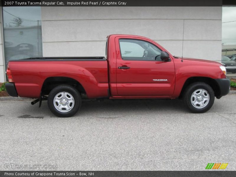 Impulse Red Pearl / Graphite Gray 2007 Toyota Tacoma Regular Cab