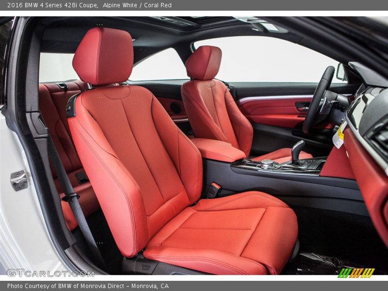 Alpine White / Coral Red 2016 BMW 4 Series 428i Coupe