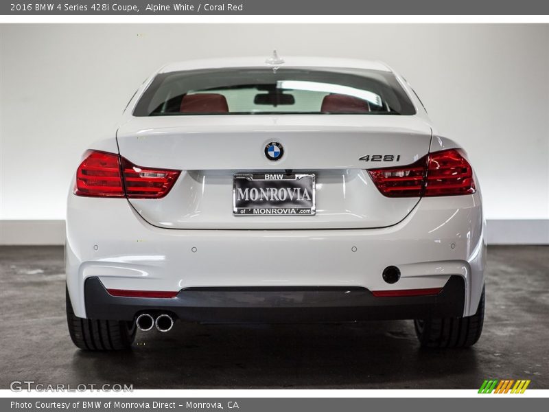 Alpine White / Coral Red 2016 BMW 4 Series 428i Coupe