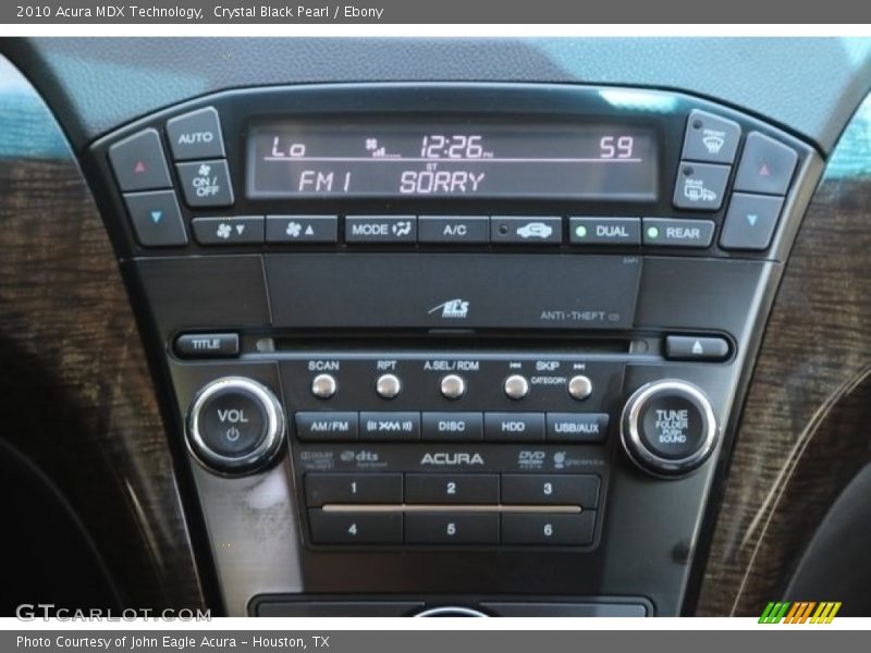 Crystal Black Pearl / Ebony 2010 Acura MDX Technology