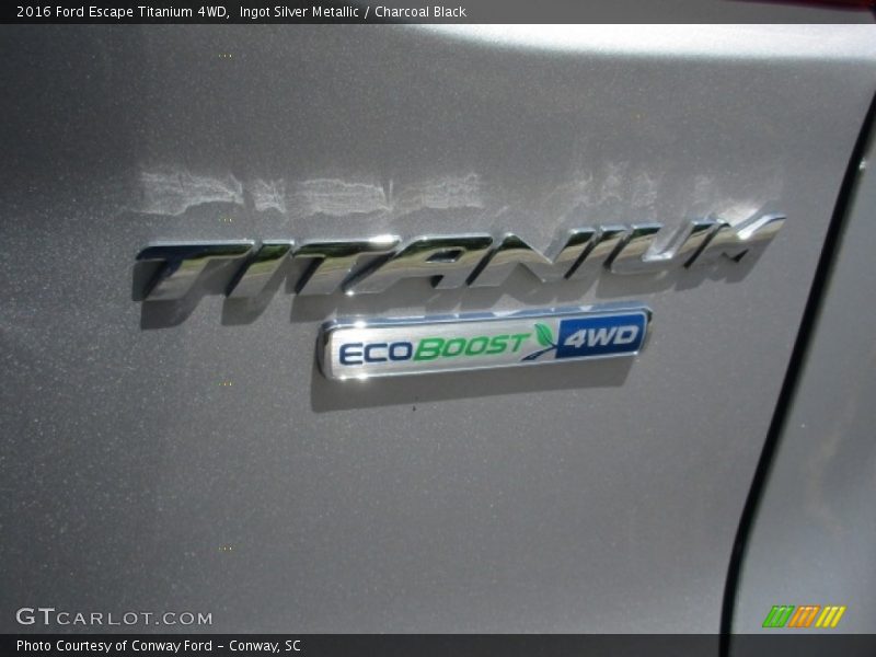 Ingot Silver Metallic / Charcoal Black 2016 Ford Escape Titanium 4WD
