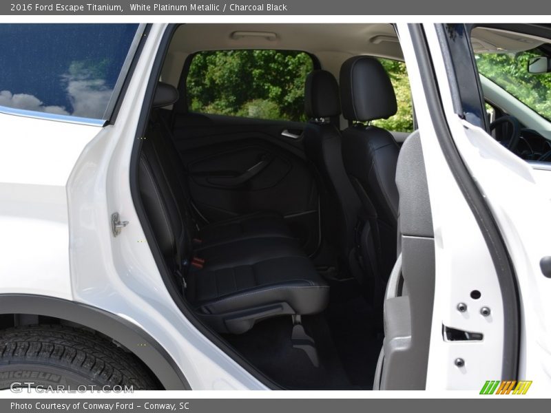 White Platinum Metallic / Charcoal Black 2016 Ford Escape Titanium
