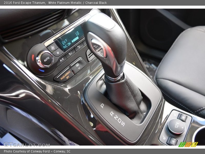 White Platinum Metallic / Charcoal Black 2016 Ford Escape Titanium