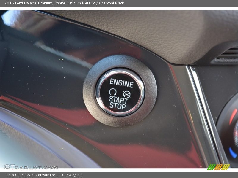 White Platinum Metallic / Charcoal Black 2016 Ford Escape Titanium