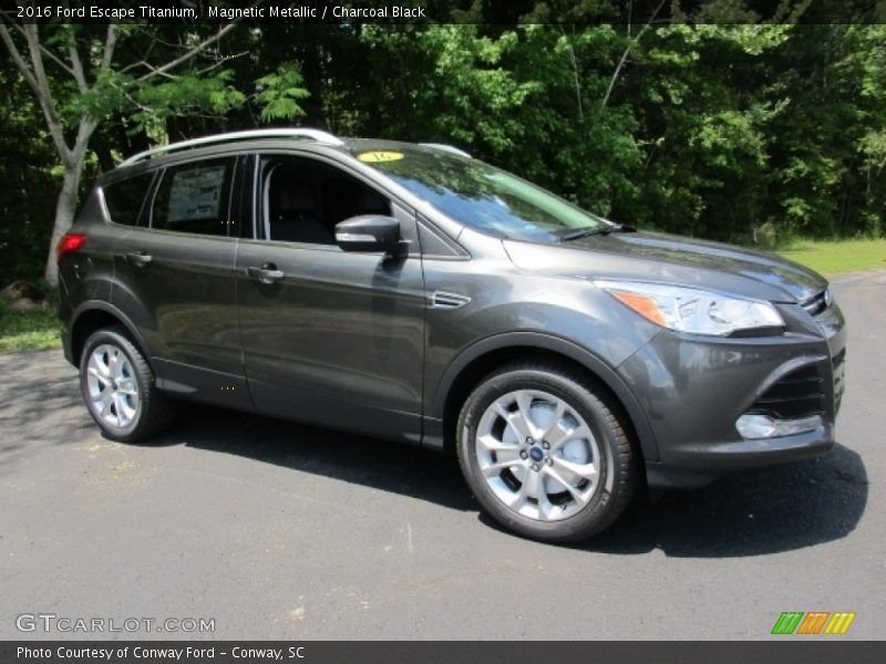 Magnetic Metallic / Charcoal Black 2016 Ford Escape Titanium