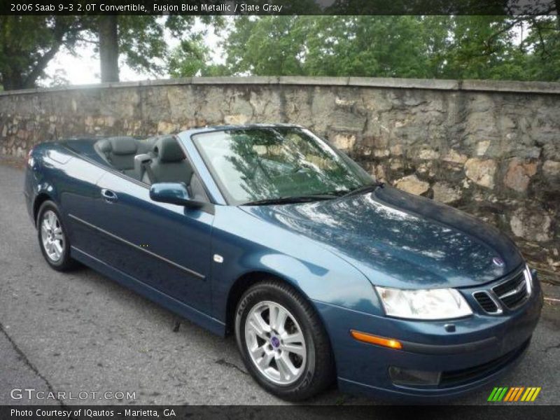 Fusion Blue Metallic / Slate Gray 2006 Saab 9-3 2.0T Convertible