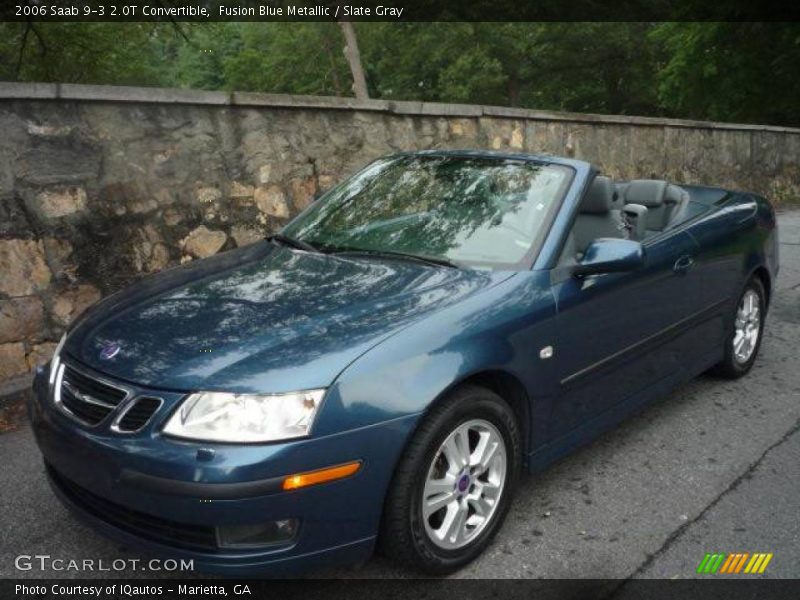 Fusion Blue Metallic / Slate Gray 2006 Saab 9-3 2.0T Convertible