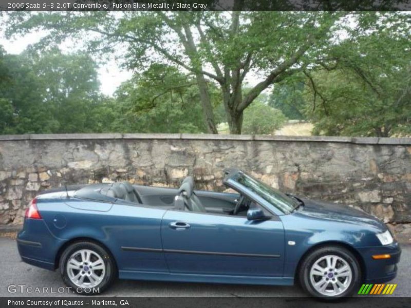 Fusion Blue Metallic / Slate Gray 2006 Saab 9-3 2.0T Convertible