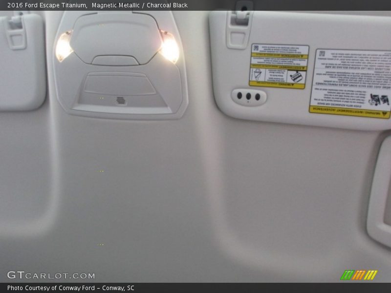 Magnetic Metallic / Charcoal Black 2016 Ford Escape Titanium