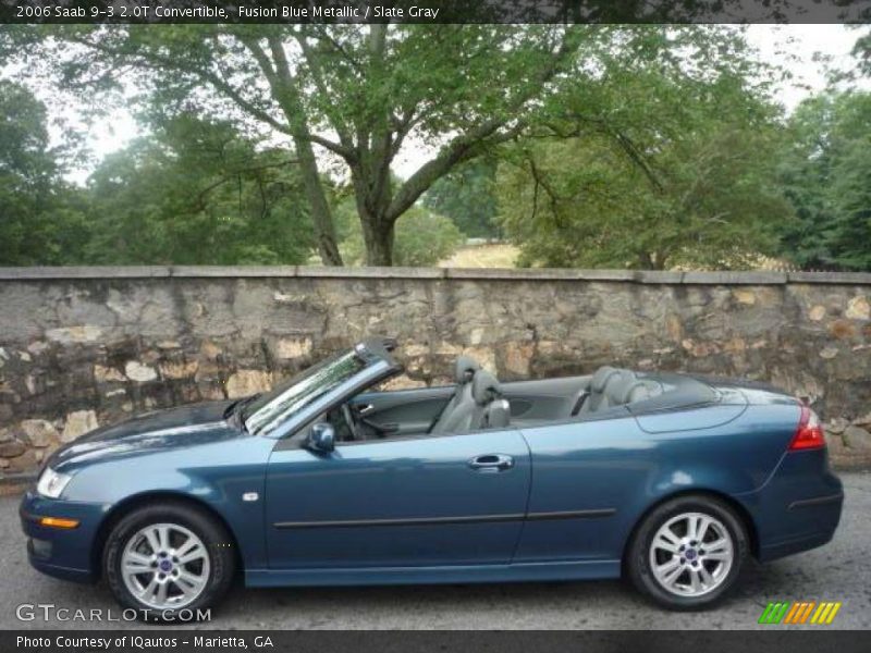 Fusion Blue Metallic / Slate Gray 2006 Saab 9-3 2.0T Convertible