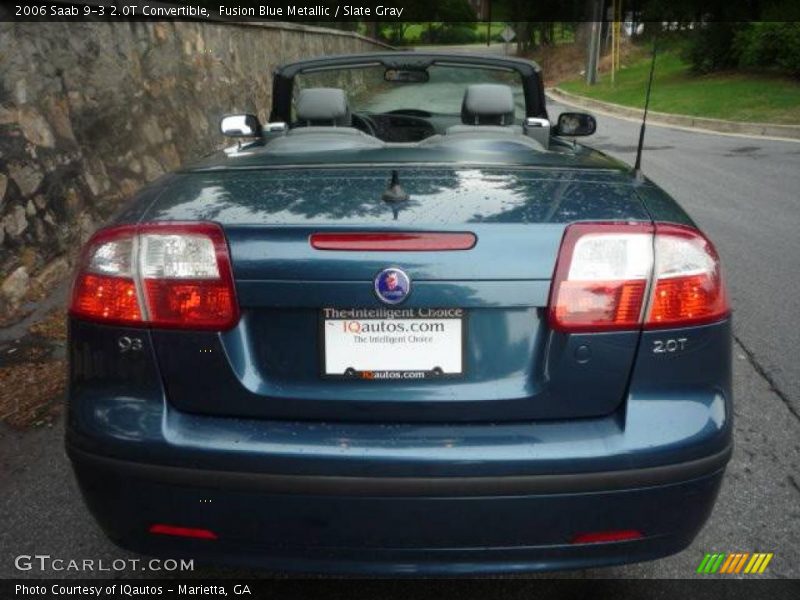 Fusion Blue Metallic / Slate Gray 2006 Saab 9-3 2.0T Convertible
