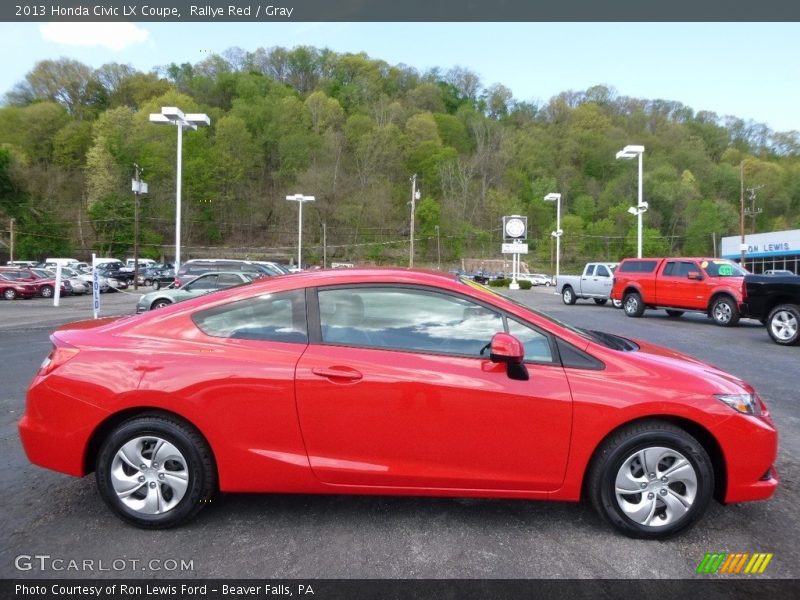 Rallye Red / Gray 2013 Honda Civic LX Coupe