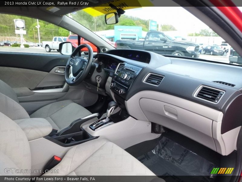 Rallye Red / Gray 2013 Honda Civic LX Coupe