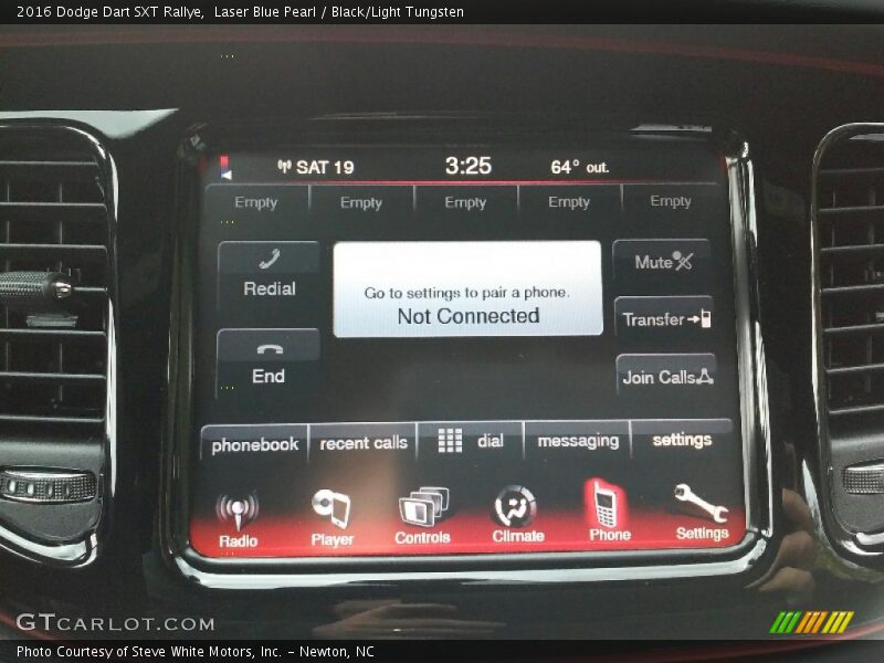 Laser Blue Pearl / Black/Light Tungsten 2016 Dodge Dart SXT Rallye