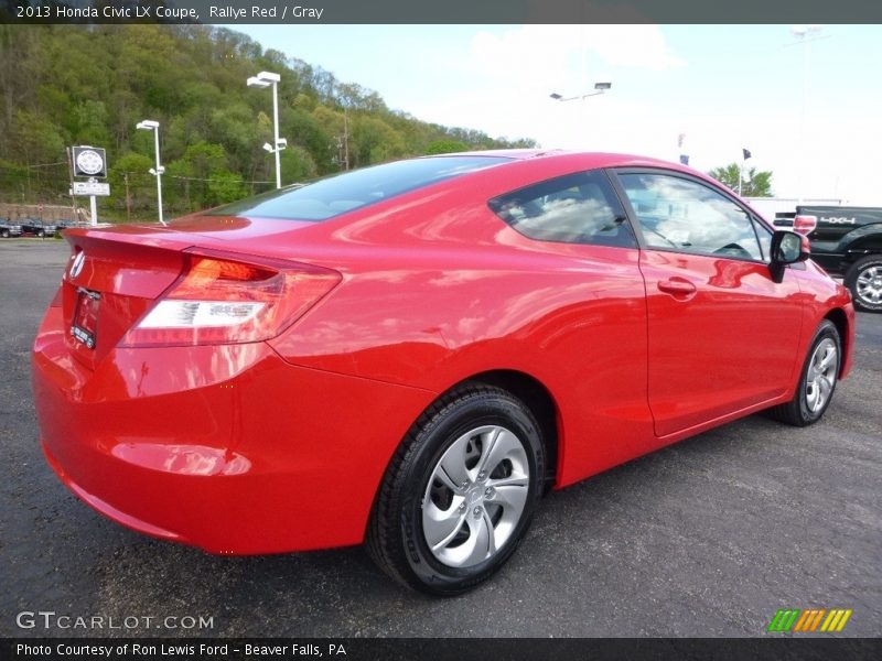 Rallye Red / Gray 2013 Honda Civic LX Coupe