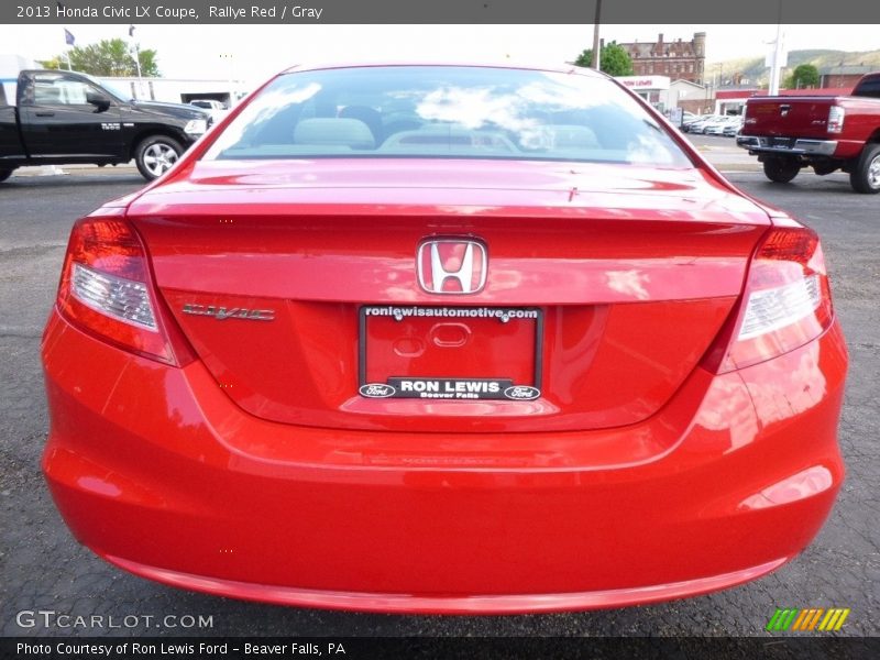 Rallye Red / Gray 2013 Honda Civic LX Coupe