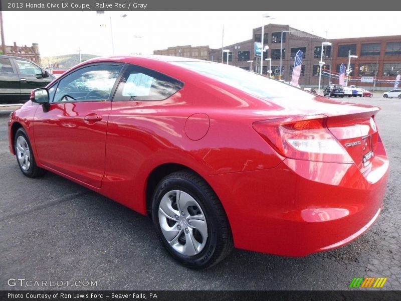 Rallye Red / Gray 2013 Honda Civic LX Coupe