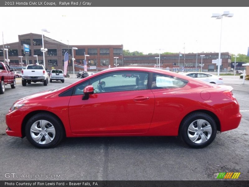 Rallye Red / Gray 2013 Honda Civic LX Coupe