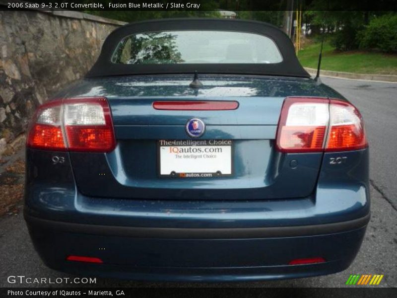 Fusion Blue Metallic / Slate Gray 2006 Saab 9-3 2.0T Convertible