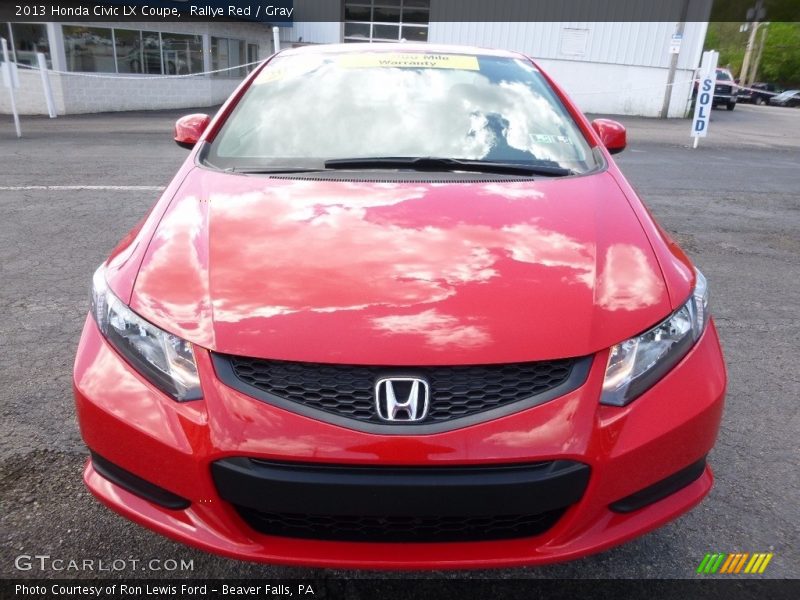 Rallye Red / Gray 2013 Honda Civic LX Coupe