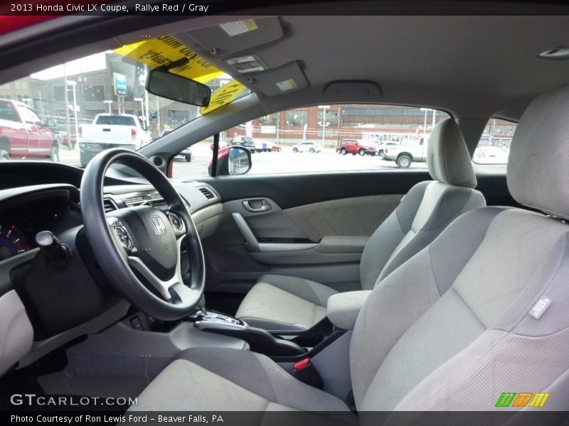 Rallye Red / Gray 2013 Honda Civic LX Coupe