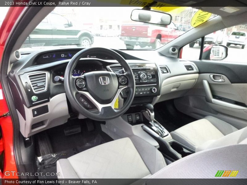 Rallye Red / Gray 2013 Honda Civic LX Coupe