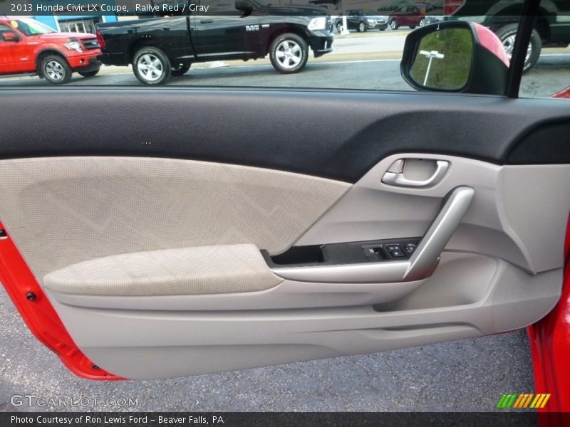 Rallye Red / Gray 2013 Honda Civic LX Coupe