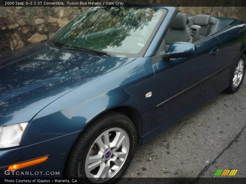 Fusion Blue Metallic / Slate Gray 2006 Saab 9-3 2.0T Convertible
