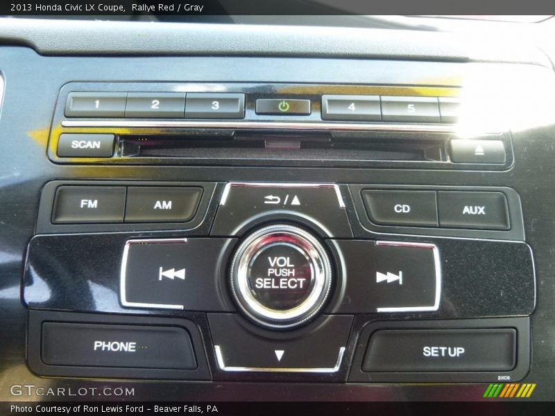 Rallye Red / Gray 2013 Honda Civic LX Coupe