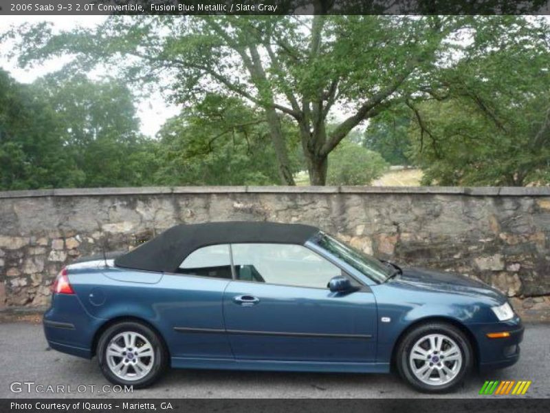 Fusion Blue Metallic / Slate Gray 2006 Saab 9-3 2.0T Convertible