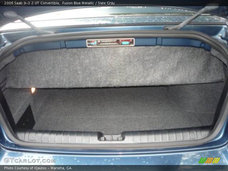 Fusion Blue Metallic / Slate Gray 2006 Saab 9-3 2.0T Convertible