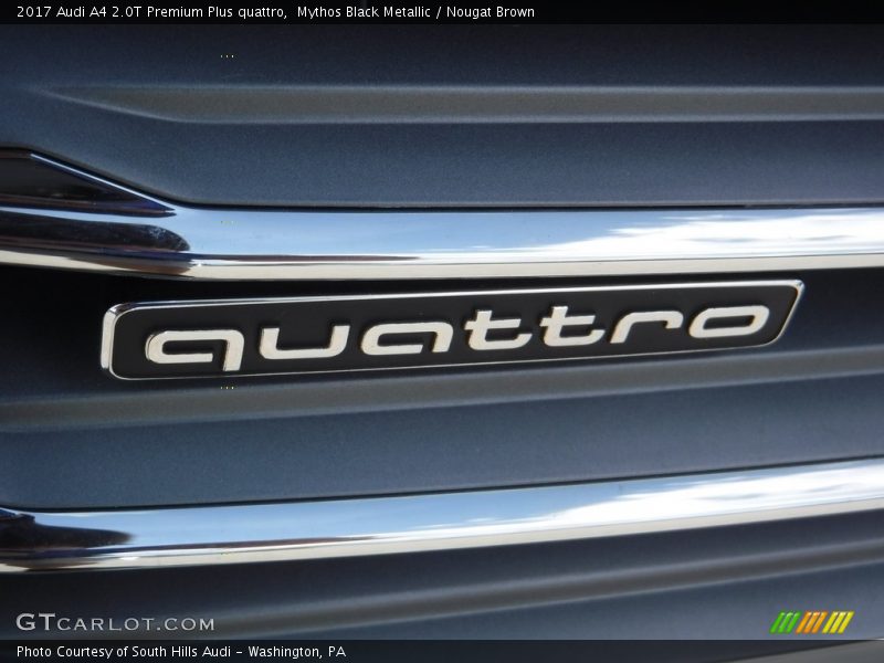 Mythos Black Metallic / Nougat Brown 2017 Audi A4 2.0T Premium Plus quattro