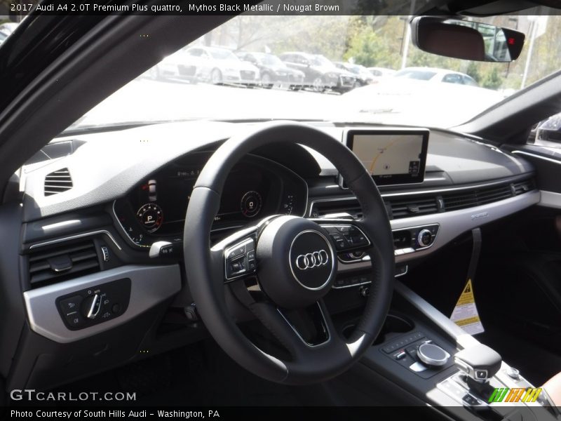 Mythos Black Metallic / Nougat Brown 2017 Audi A4 2.0T Premium Plus quattro