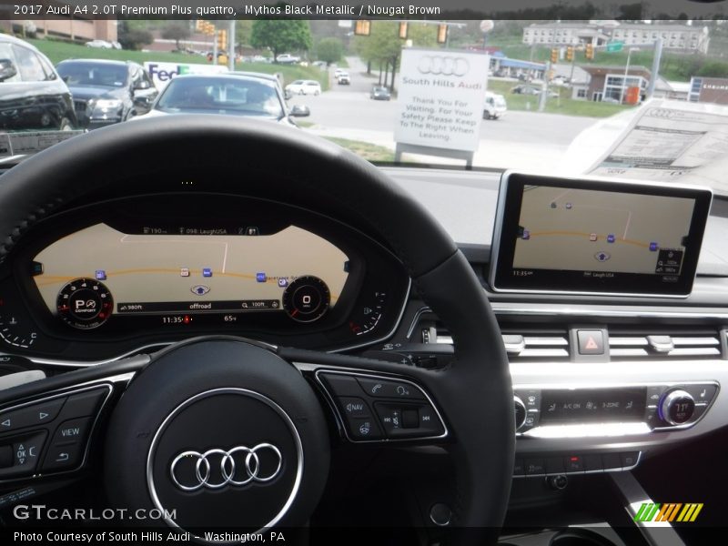 Mythos Black Metallic / Nougat Brown 2017 Audi A4 2.0T Premium Plus quattro