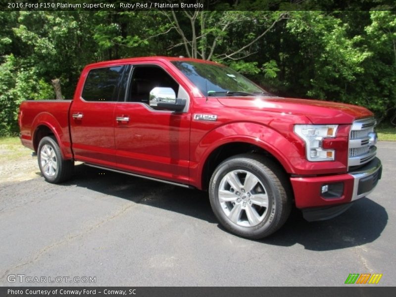 Ruby Red / Platinum Brunello 2016 Ford F150 Platinum SuperCrew