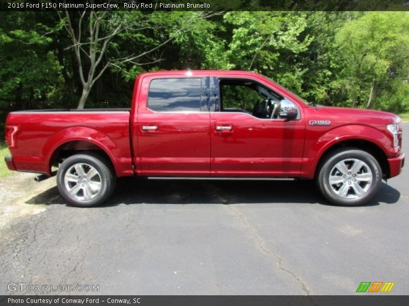 Ruby Red / Platinum Brunello 2016 Ford F150 Platinum SuperCrew
