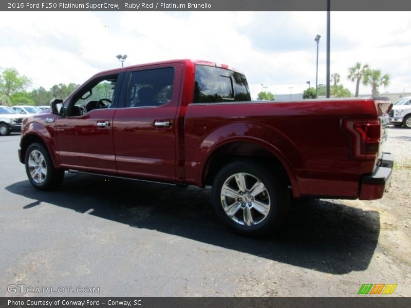 Ruby Red / Platinum Brunello 2016 Ford F150 Platinum SuperCrew