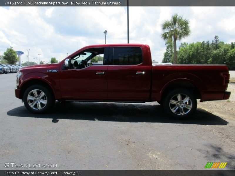 Ruby Red / Platinum Brunello 2016 Ford F150 Platinum SuperCrew