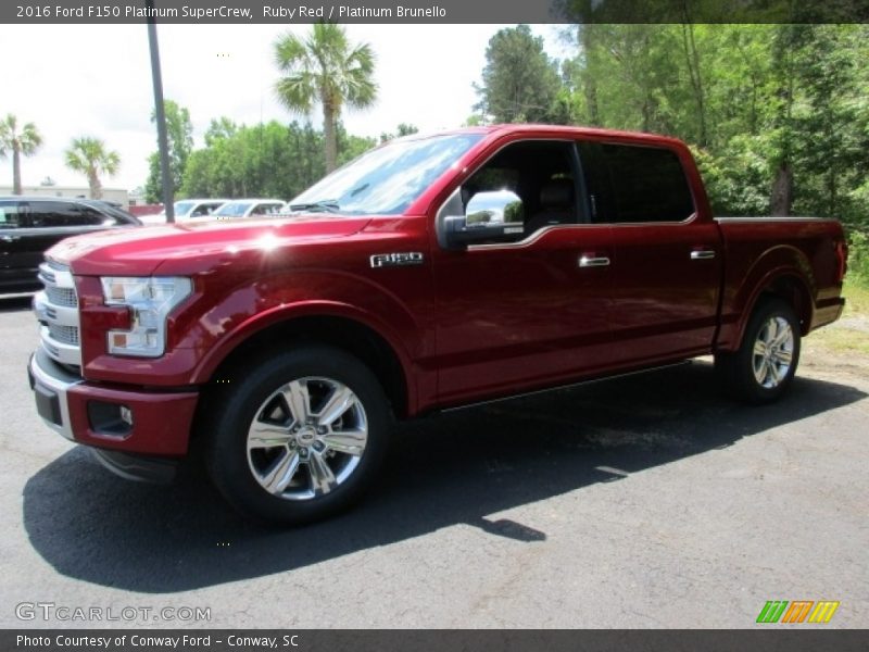 Ruby Red / Platinum Brunello 2016 Ford F150 Platinum SuperCrew