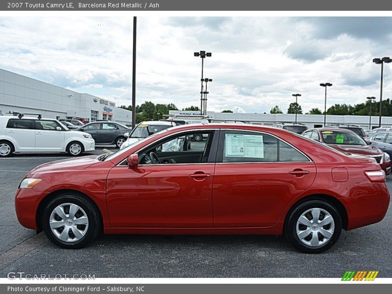 Barcelona Red Metallic / Ash 2007 Toyota Camry LE