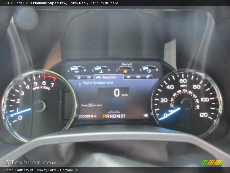 Ruby Red / Platinum Brunello 2016 Ford F150 Platinum SuperCrew