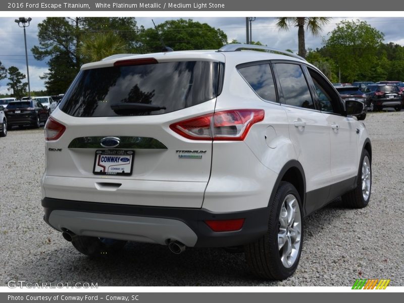 White Platinum Metallic / Medium Light Stone 2016 Ford Escape Titanium