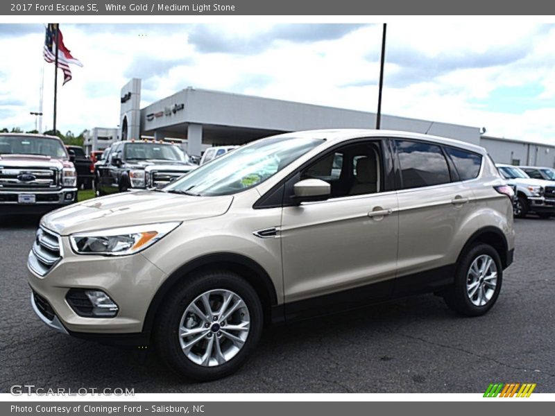 White Gold / Medium Light Stone 2017 Ford Escape SE
