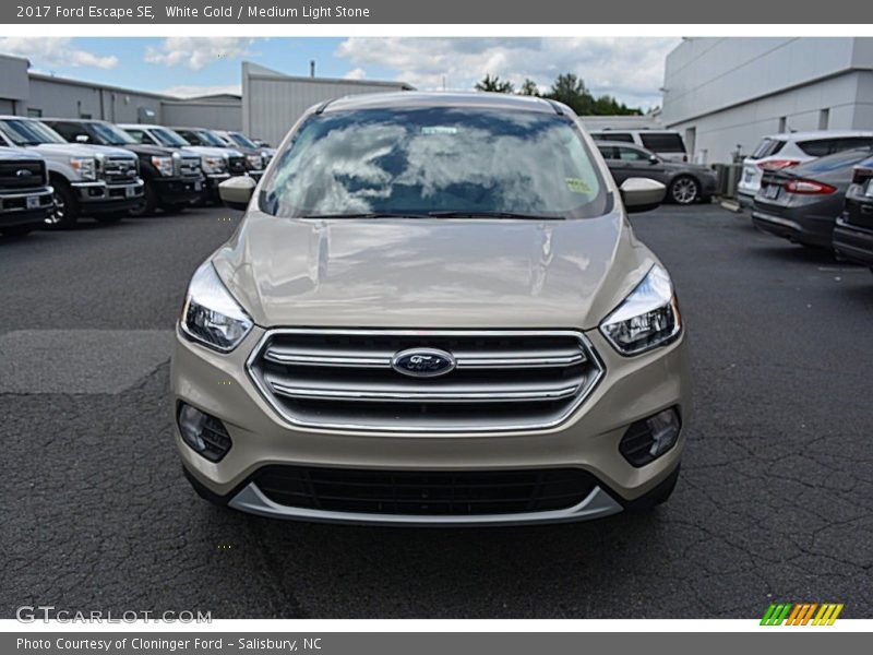 White Gold / Medium Light Stone 2017 Ford Escape SE