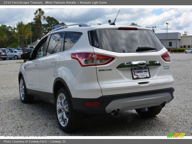 White Platinum Metallic / Medium Light Stone 2016 Ford Escape Titanium