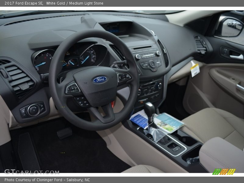 White Gold / Medium Light Stone 2017 Ford Escape SE