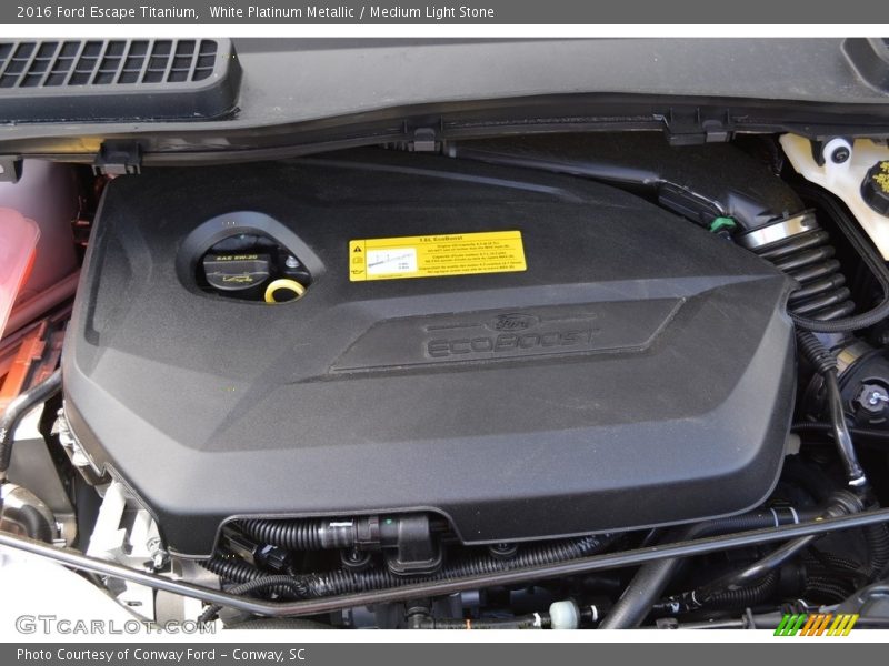 White Platinum Metallic / Medium Light Stone 2016 Ford Escape Titanium