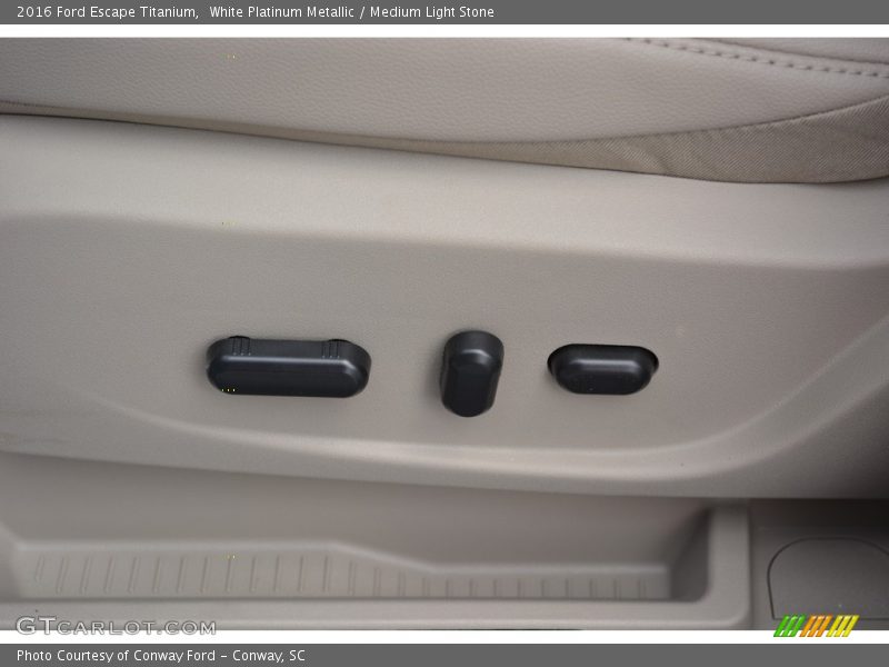 White Platinum Metallic / Medium Light Stone 2016 Ford Escape Titanium