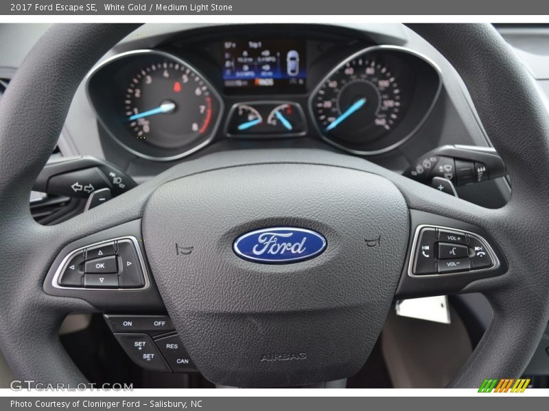 White Gold / Medium Light Stone 2017 Ford Escape SE